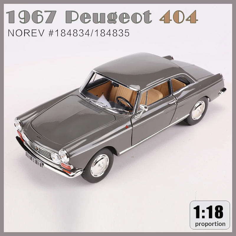 

NOREV 1:18 1967 Peugeot 404 Cabriolt Coupe Alloy Model Car #184834 #184835