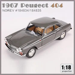 NOREV 1:18 1967 Peugeot 404 Cabriolt Coupe Alloy Model Car #184834 #184835