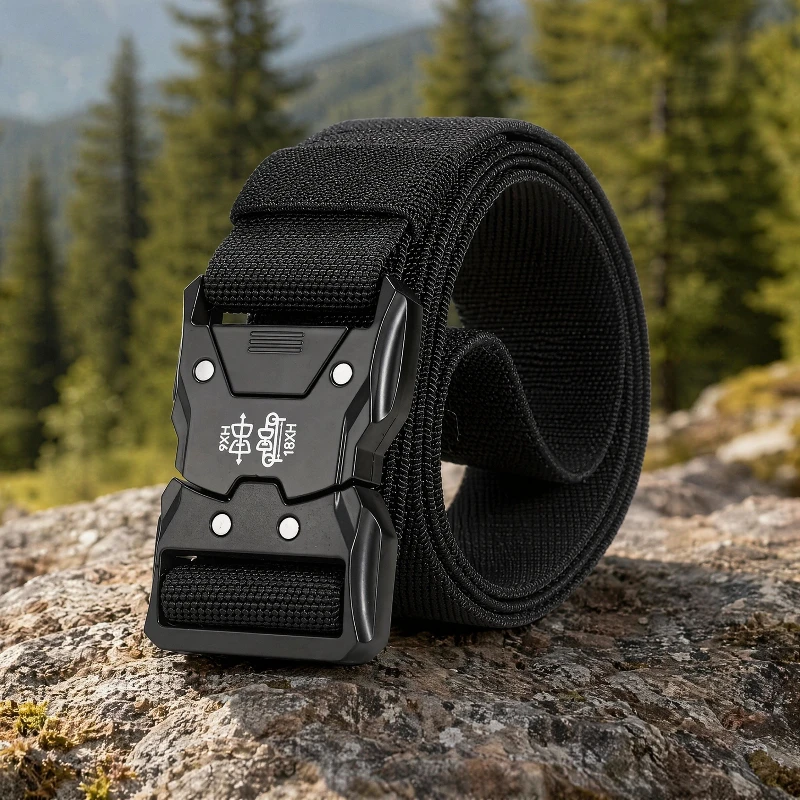 2026 New Classic Design Fashion Matching Essentials Tactical Quick Release Snap Elastic Leisure Outdoor Training Belt