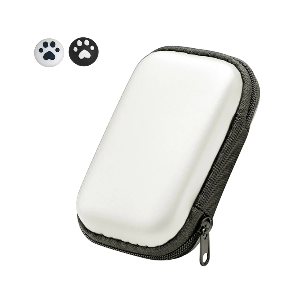 EVA Protection Bag with 2 Joystick Caps Retro Handheld Game Console Carrying Bag for Miyoo Mini Plus/RG35XX/R36S/R35S
