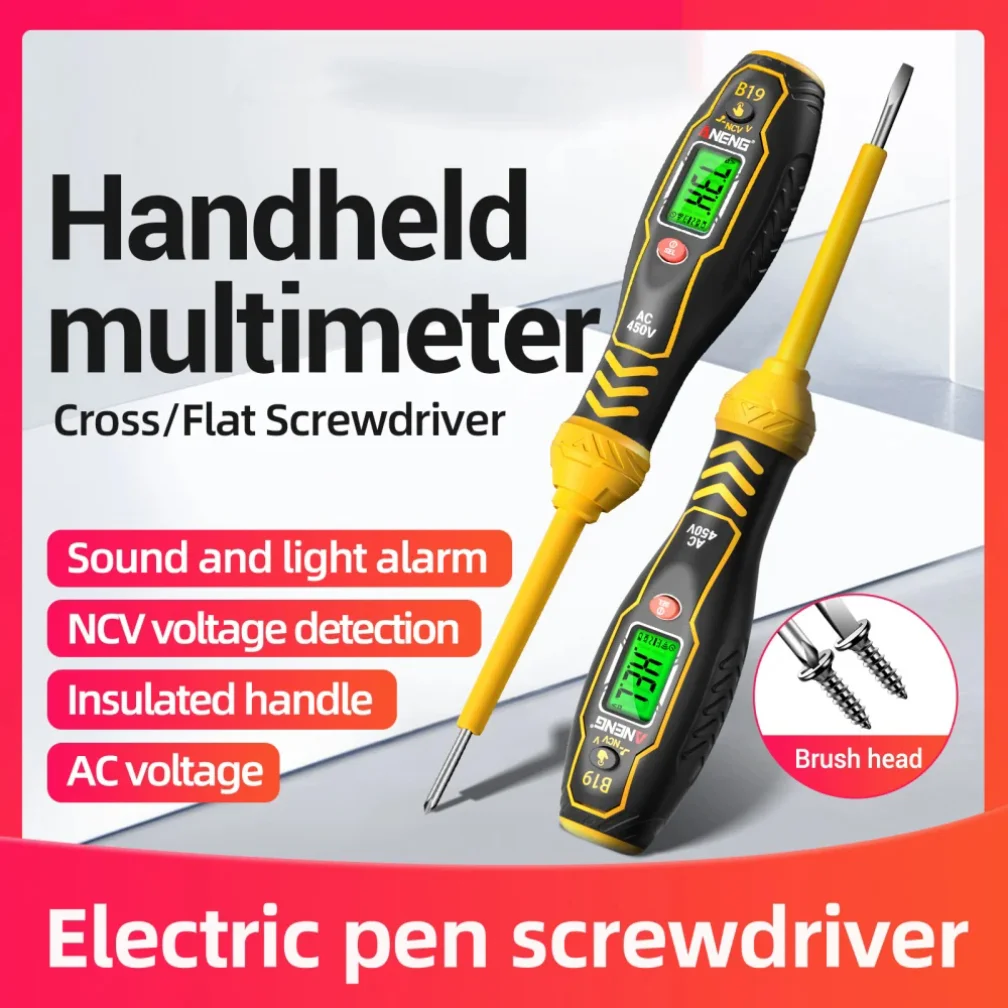 B19 Intelligent Sensing Digital Measuring Pen Non-Contact 30V-1000V Voltage Detector NCV Voltage Probing Tester Meter Tools
