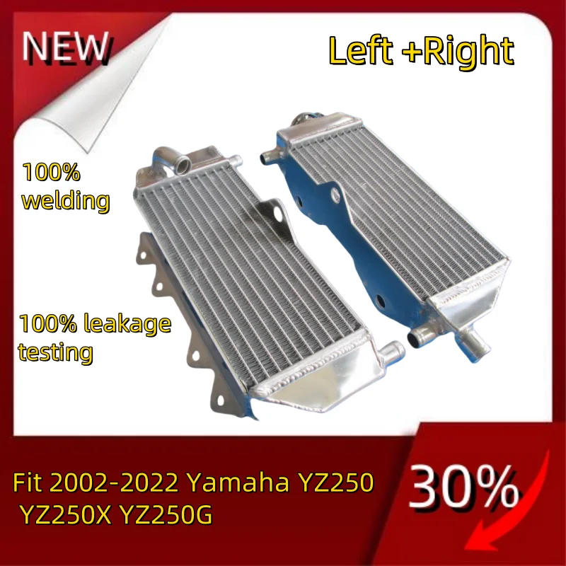 

L+R all Aluminum Radiator Cooler Fit 2002-2022 Yamaha YZ250 YZ250X YZ250G YZ 250 X G Coolant 2002 2003 2004 2005 2006 2007 2008