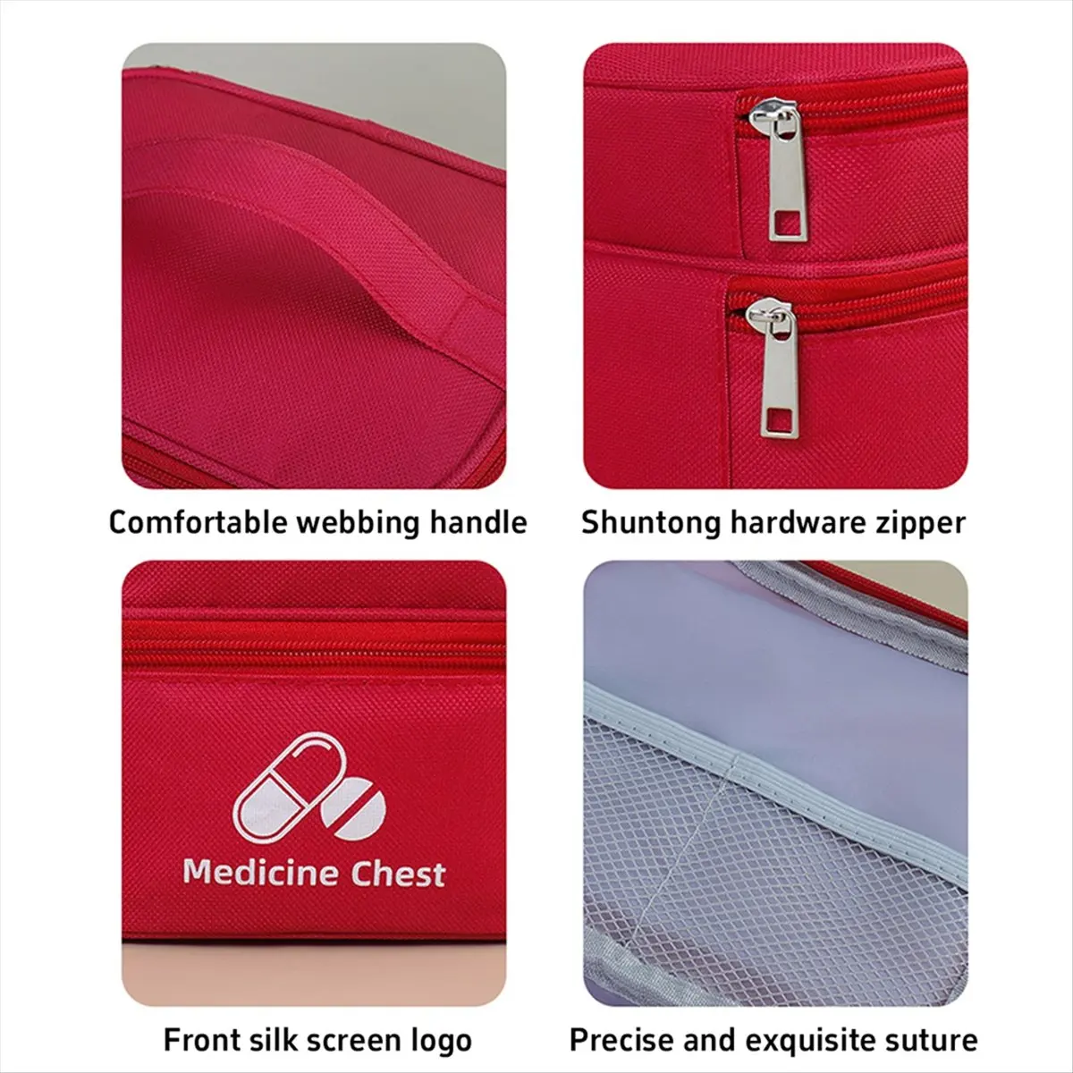 AT54 Large Capacity Double-Deck Bag, Outdoor Emergency Kit, Portable Small Bag, Home Storage Bag