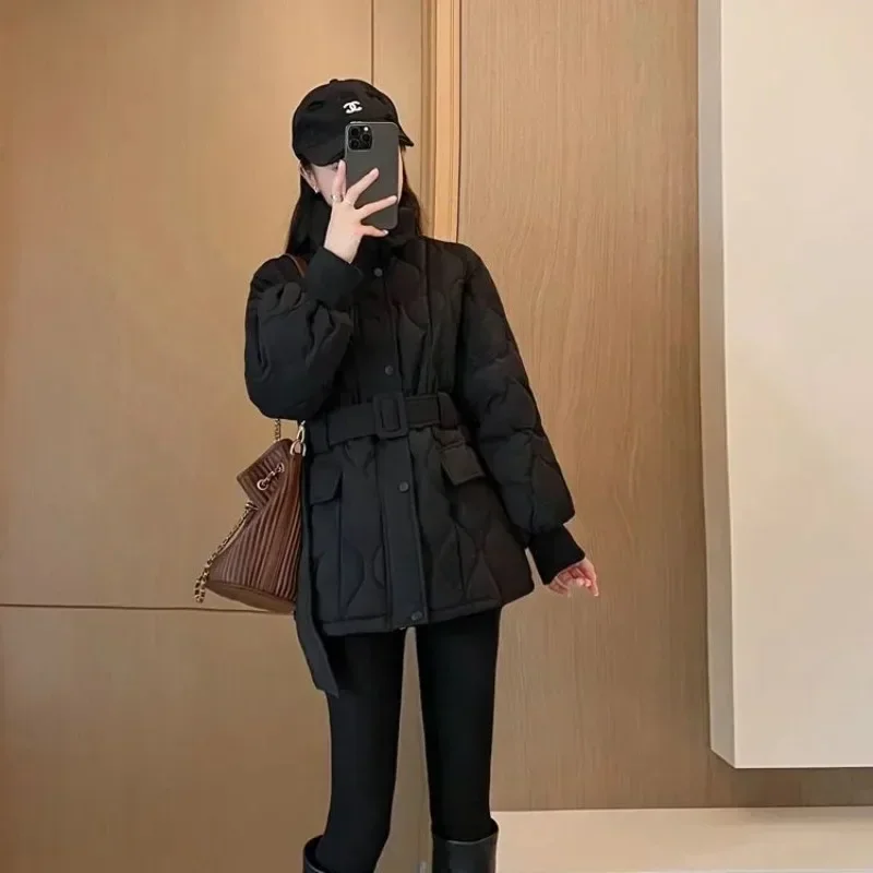 

2025 Quilted Coats for Women Trend Lined Hot Black Cotton Jackets Woman Padded Cheap Great Outdoor Clothes Modern