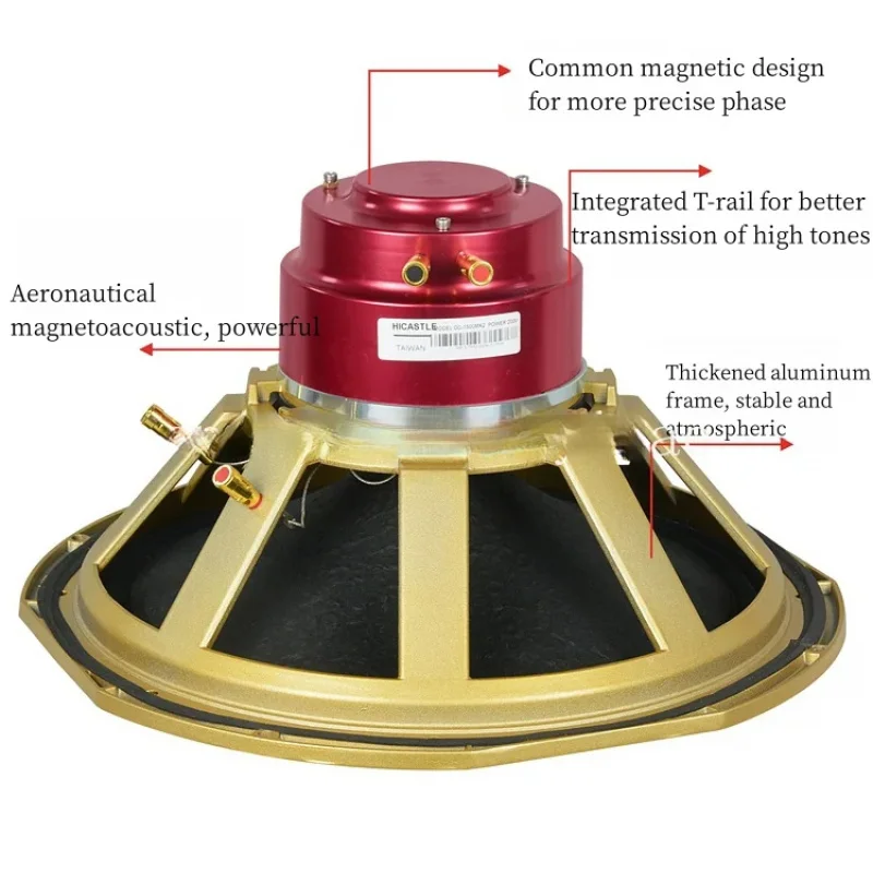 High And Low Bass Adjustments Custom Divider 400W 8Ohm 1Set B-1481 15 Inch Coaxial Speaker HI-END Aeromagnetic Panel