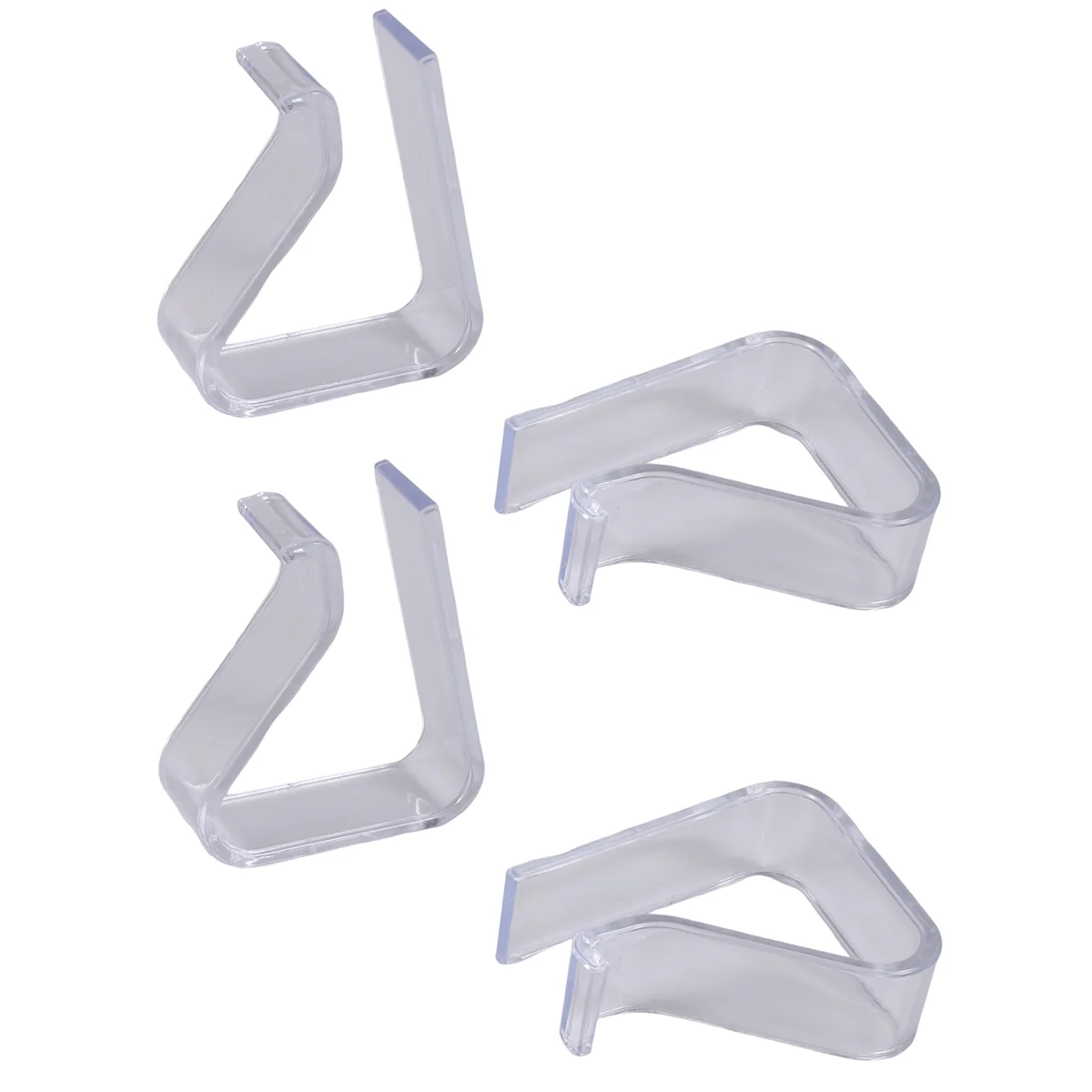 ABNH 4 clips para mantel de escritorio de plástico transparente para fiesta en casa, 20 mm-35 mm