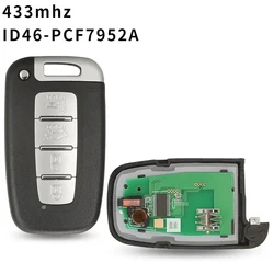 4 Button Smart Remote Key 433Mhz ID46 For Kia Forte Soul Rio Borrego Sorento Optima Hyundai I30 IX35 Sonata Genesis Equus