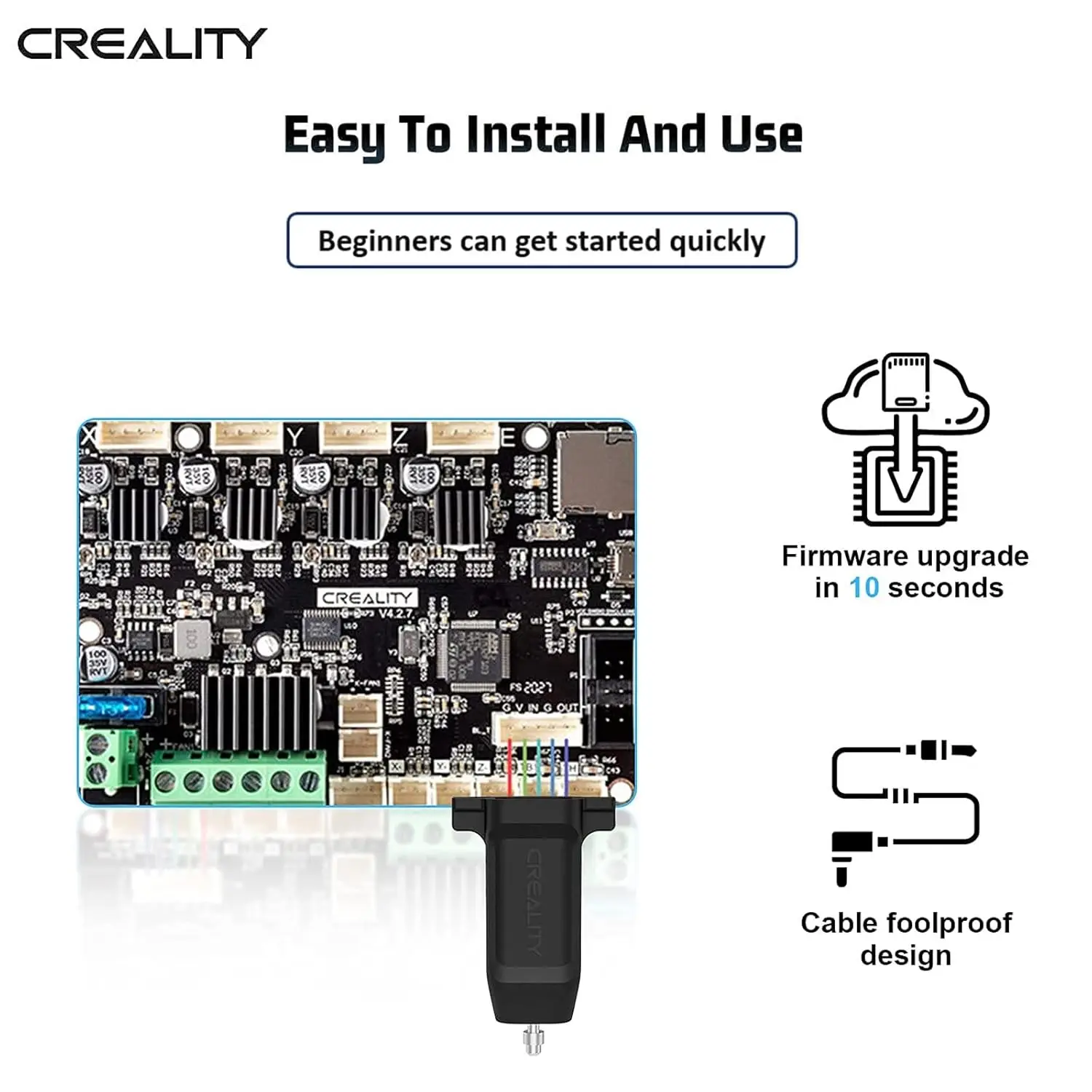 Imagem -05 - Crealidade-cr Toque Auto Bed Nivelamento Sensor Atualização Kit de Nível Apto para Ender Pro v2 Max Ender Ender Pro cr 10