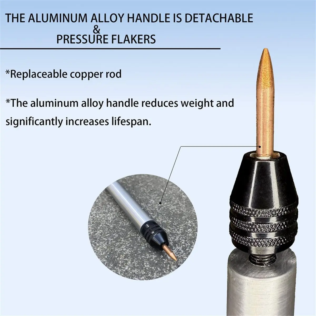 【AT48】 NEW  Striking Tools Crystal Stone Tool Kit Stone Chipper, Suitable for Both Professionals and Beginners, Without