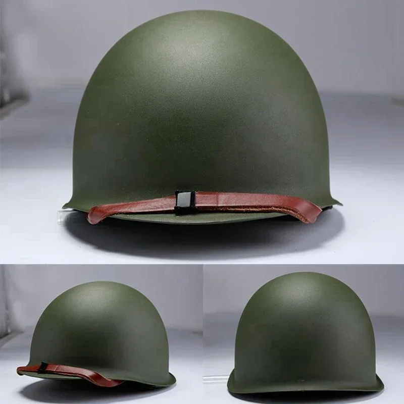 Casco táctico de acero M1 verde para paintball y exteriores - imagen 4