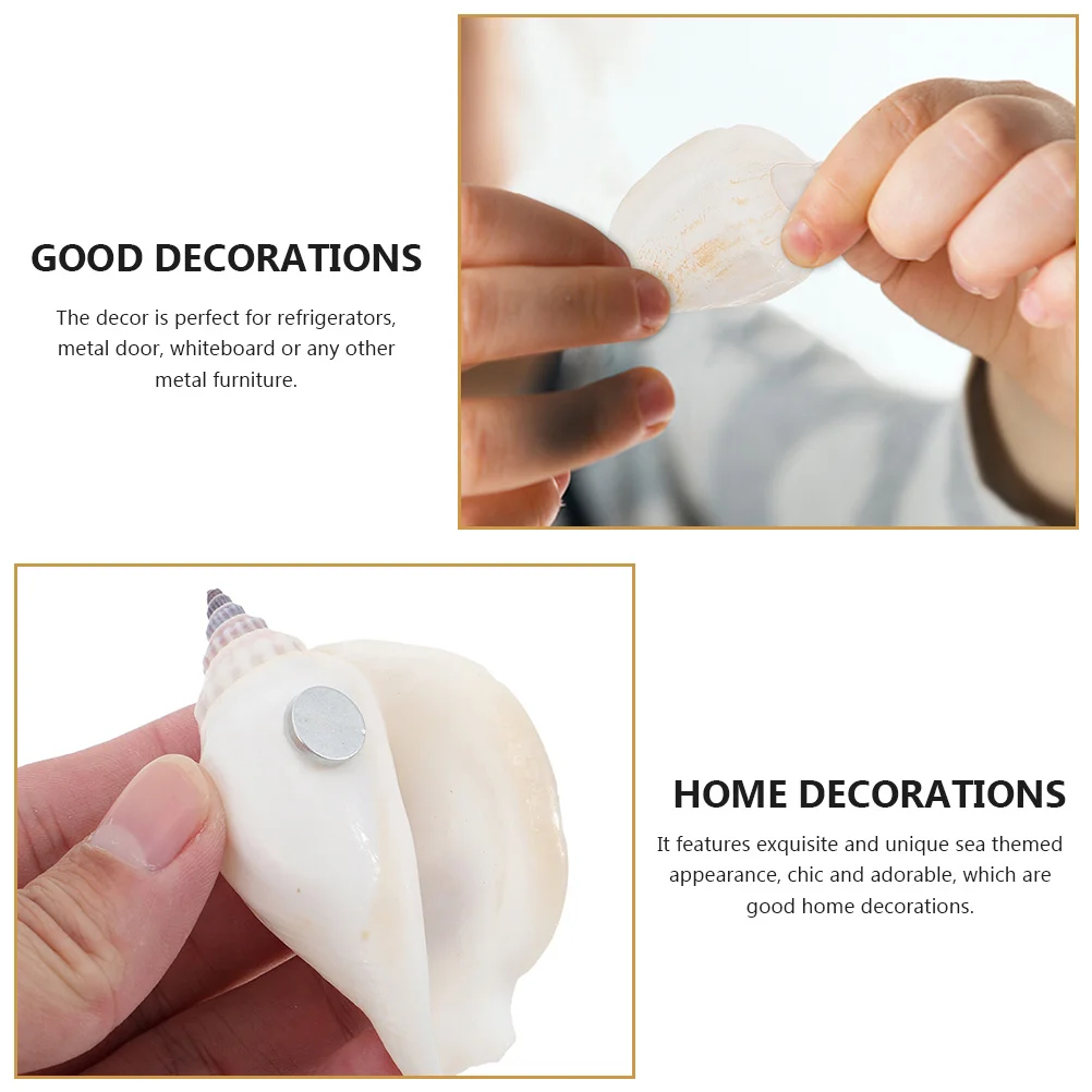 

5pcs Shell Magnets Conch Refrigerator Stickers Decorative Kitchen Decorative Refrigerator Stickers naments Home Gifts