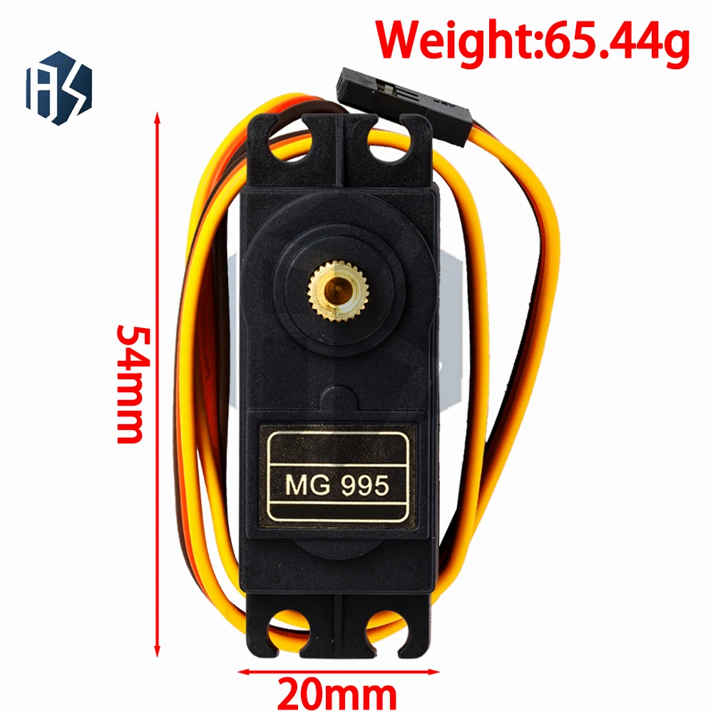 MG995/MG996 Digital Servo with Metal Gear - Compatible for Futaba/JR RC Cars, Helicopter, Boat Models for Arduino