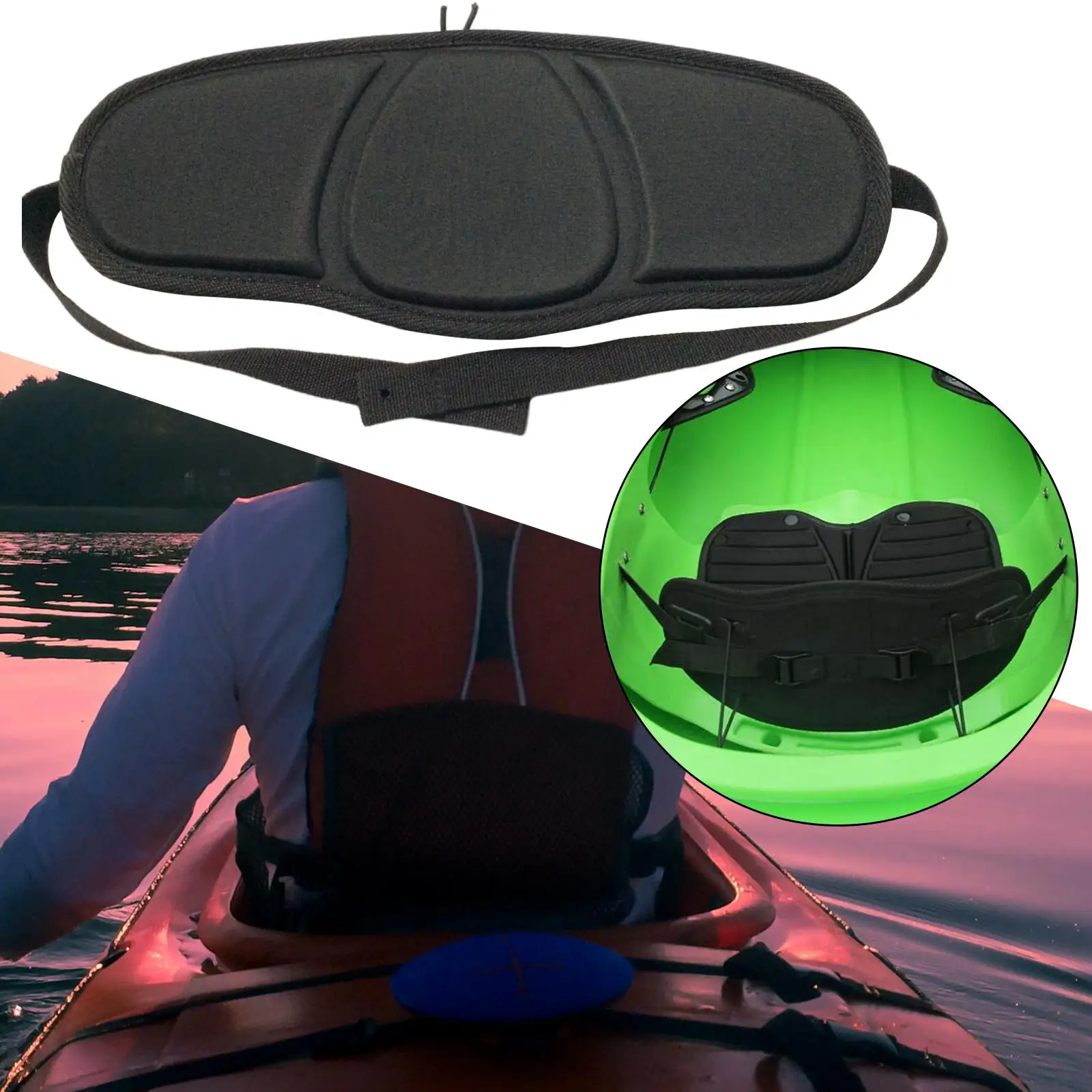 

Adjustable Kayak Seat Backrest Padded EVA Cushion Boat Seat Cover for Fishing Canoe Kayaking Comfort