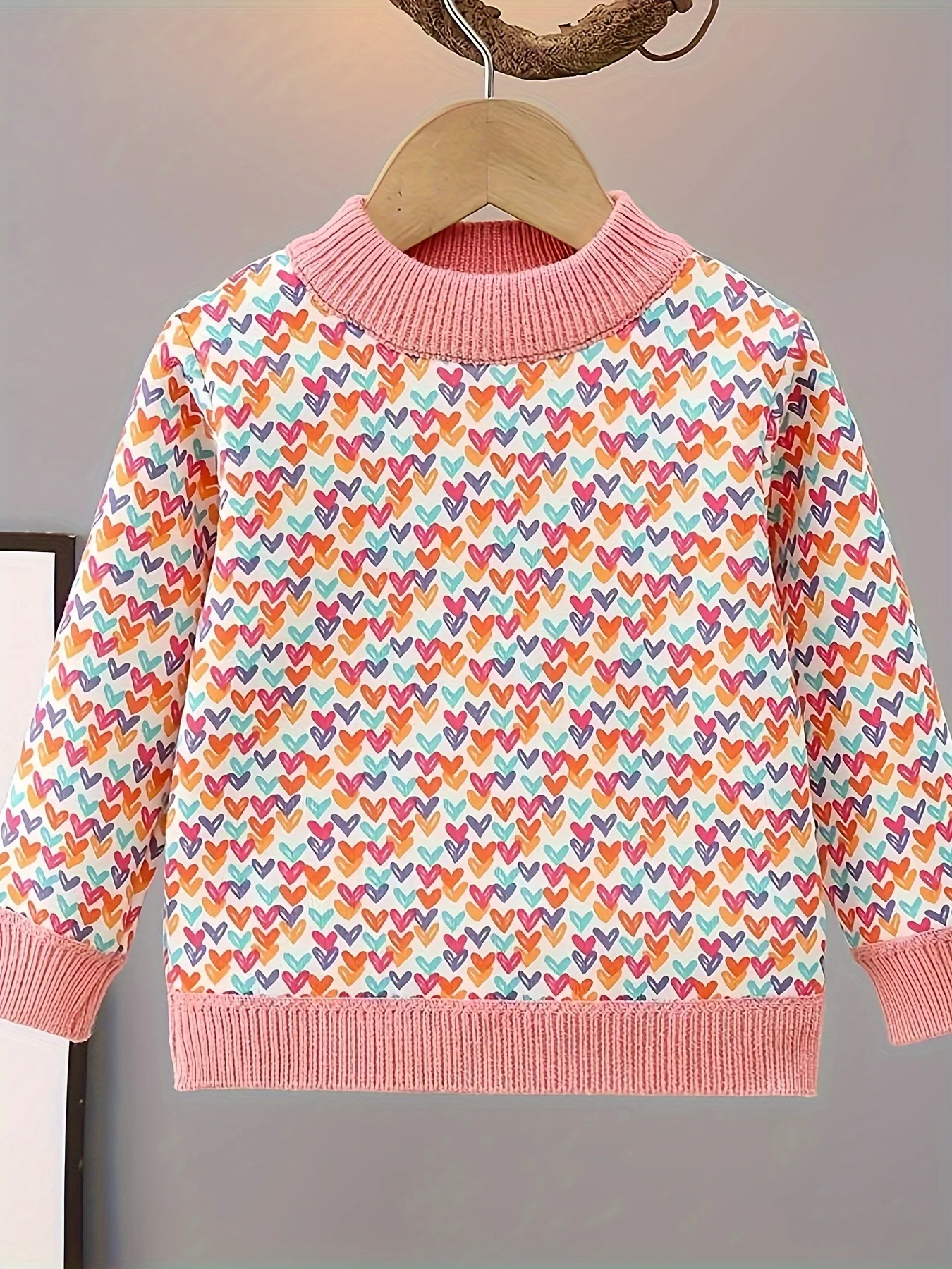 

Girls' Clothing Knitwears New Autumn and Winter Style Kidsren's Tops Baby Girl Winter Base Layer Fleece-Lined Knitwears