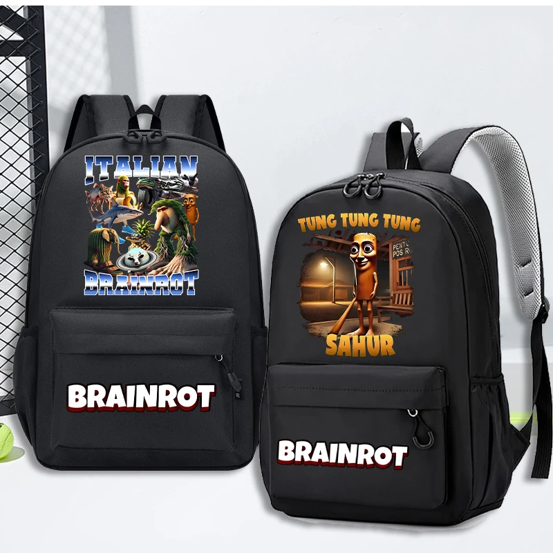

Italian Brainrot Backpack Fashion Anime High-capacity Boys Back To School Students Book Stationary Accessories Storage Kid Gift