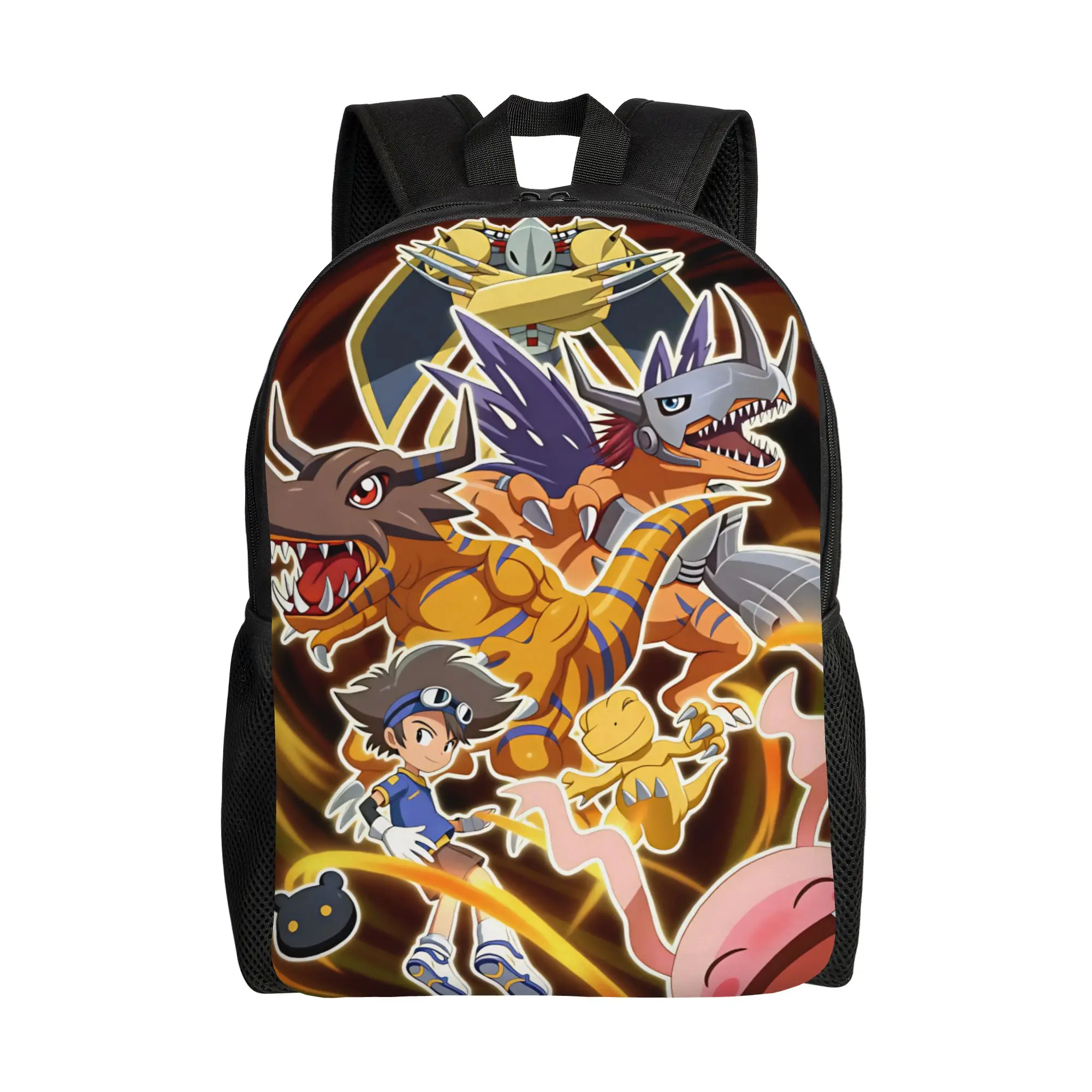 Digimon Backpack  Trekking Backpacks Boy Girl Custom Big High School Bags Pretty Rucksack