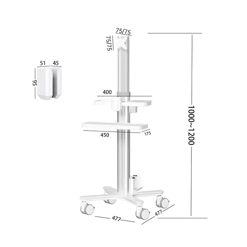 Hot Sale LK-W17 Movable Cart Trolley for & 3D Scanner