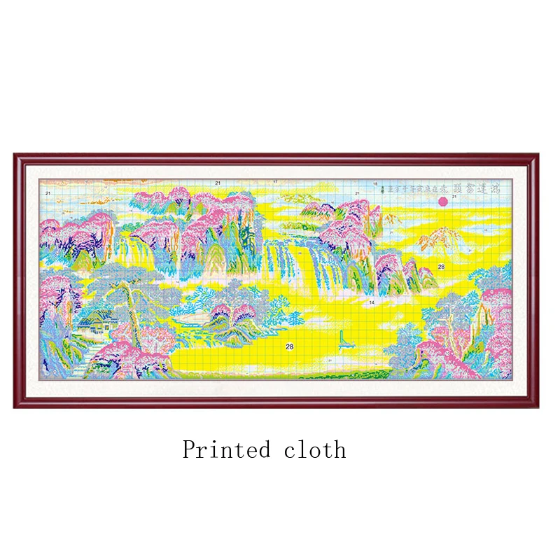 Good luck Beautiful Scenery 11CT DIY Chinese Kits Embroidery Pattern Printed Stampe Cross Stitch Cotton-thread Landscape