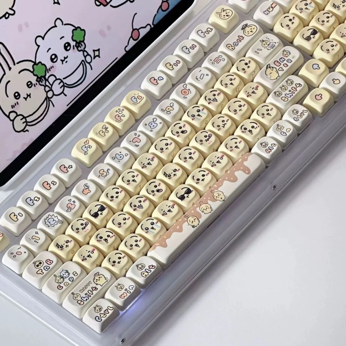 In Stock Cartoon Kawaii Keycap Adapt To Magnetic Axis Mechanical Keyboard Exquisitely Crafted Cute Interesting Patterns Fresh