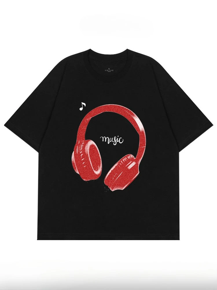 الرجال والنساء القطن تي شيرت المحملة Casuai قصيرة الأكمام Crewneck قمة الموضة الشارع الشهير الخريف قميص الجرافيك تي شيرت #2