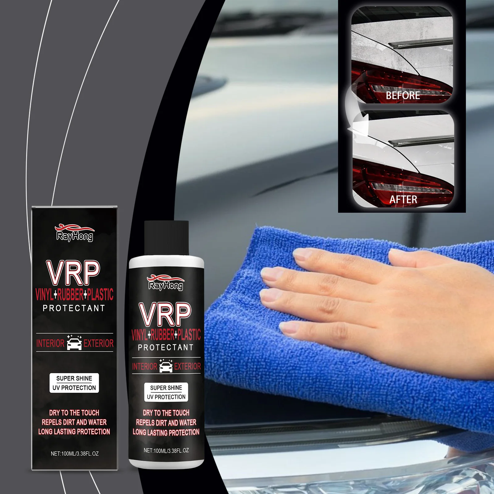 

VRP Виниловый резиновый пластиковый восстанавливающий агент, долговечный, нежирный, супер блестящий, для отделки шин, для блестящего ухода за автомобилем