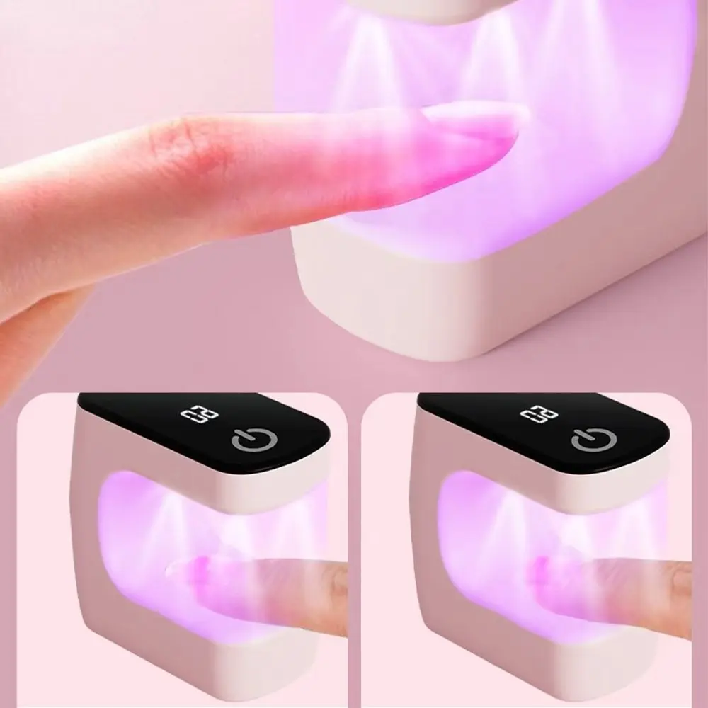 YIKOOLIN USB Mini Nail Dryer UV LED Light لعلاج الأظافر جميع مصباح الأظافر بالأشعة فوق البنفسجية LED للاستخدام المنزلي والسفر