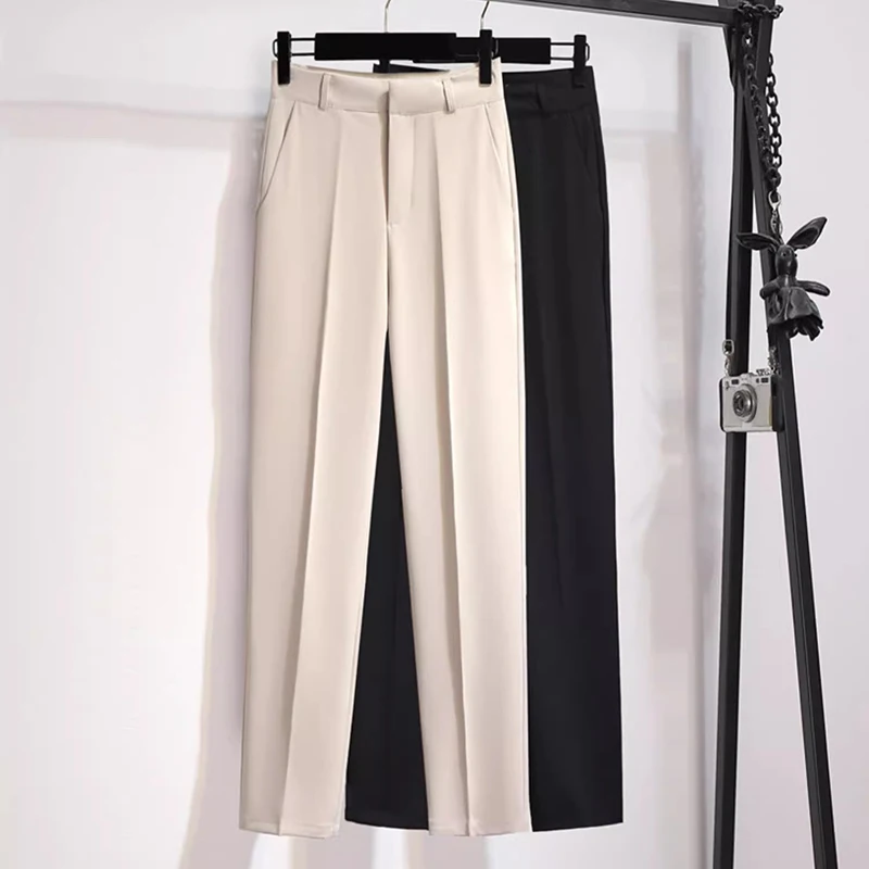 

Summer Autumn Suits Pants Women Fashion Office Lady High Waist Long Trousers Pantalon Femme