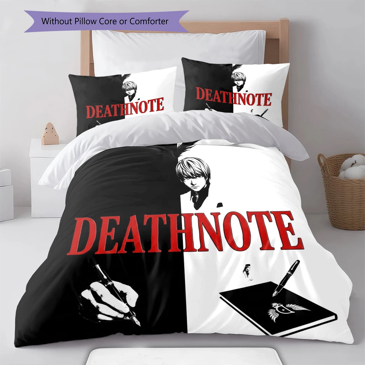 Death Note Soft Cozy Duvet Cover, Kids Bedding Gift Set, Extra Large  Different Sizes -HE19