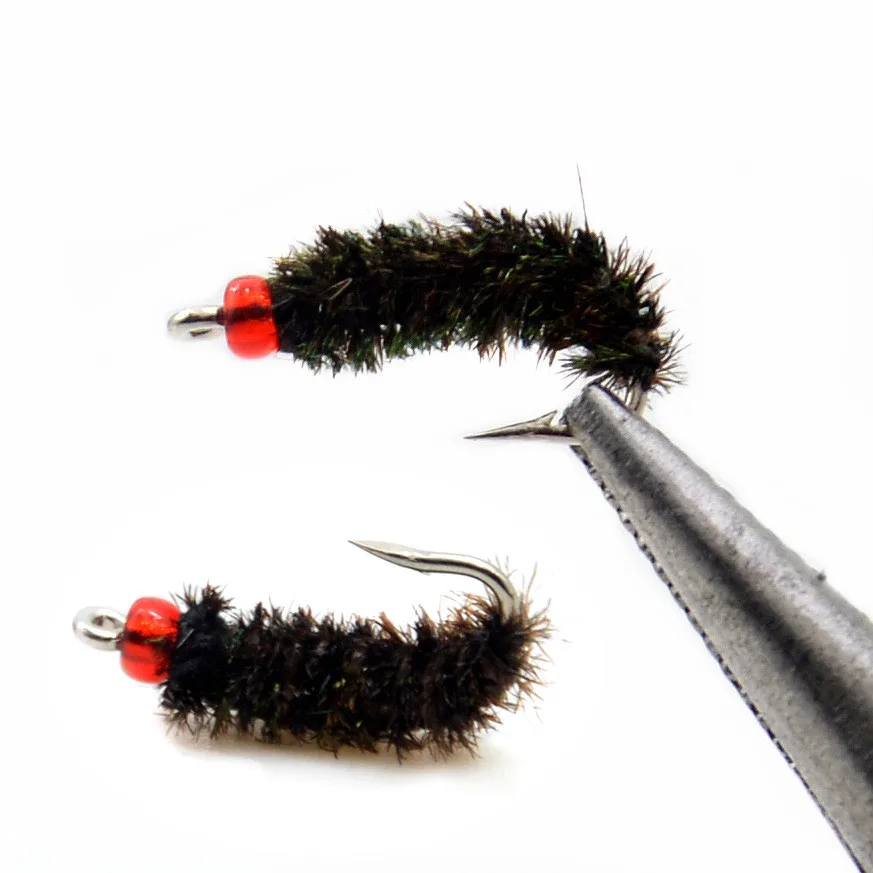 Fly Fishing Hook Rotation Melon Seeds Sequins Hand Bind Spinner Compound Bait Nanomites Worm Lot 2 Pieces Sale