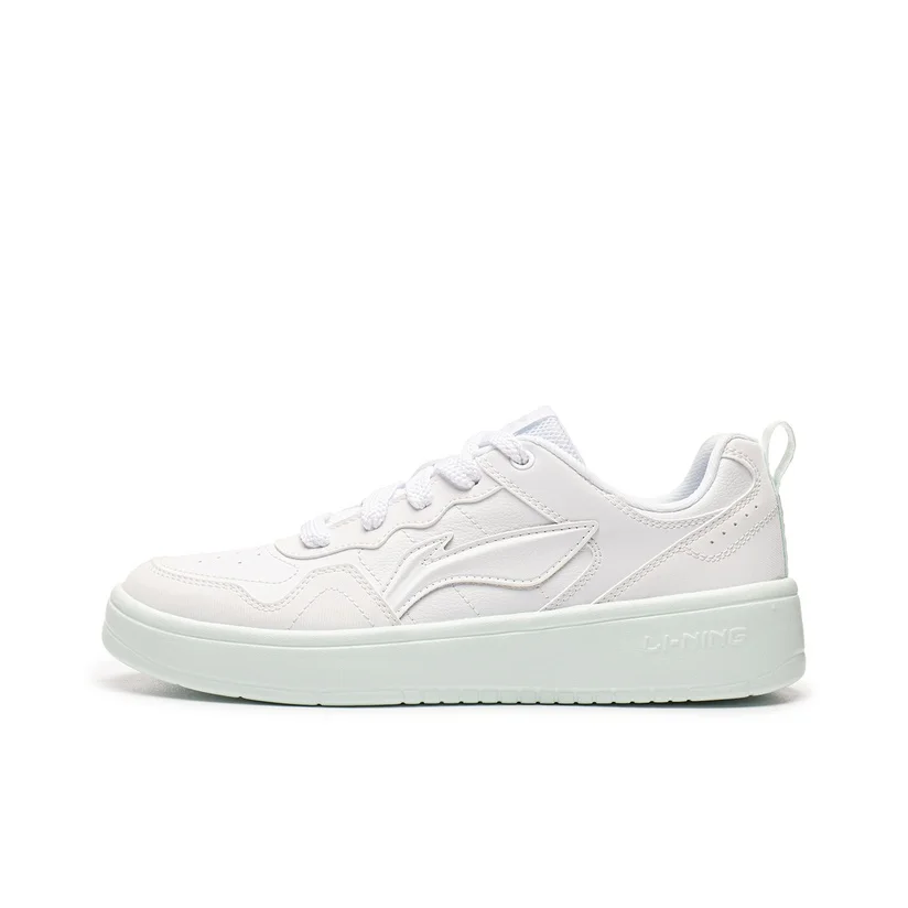 Li Ning Casual Shoes Women's Low Top Standard White/Sand Ice Blue AGCW490-4