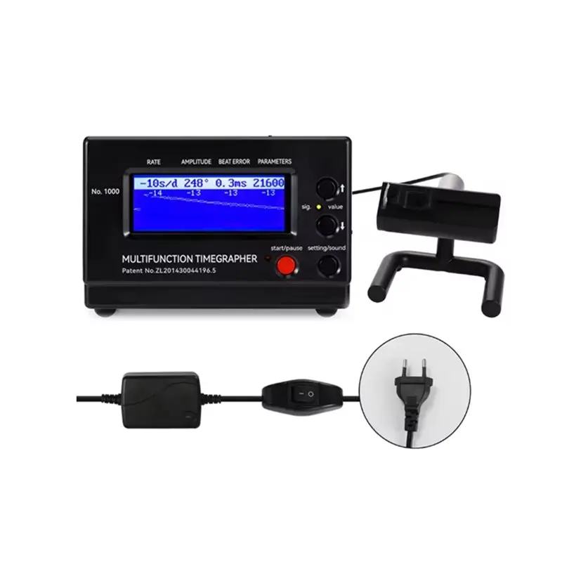 Tidak. 1000 Timing Timegrapher Mechanical Watch Tester EU Plug Professional Watch Calibrator Repairing Tools