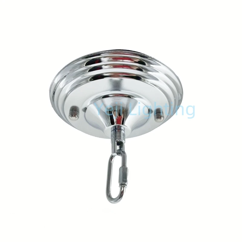 140mm Ceiling Plate with Buckle Iron Ceiling Canopy with Hook Metal Ceiling Rose for Chandelier Led Pendant Light Iron Lamp Base