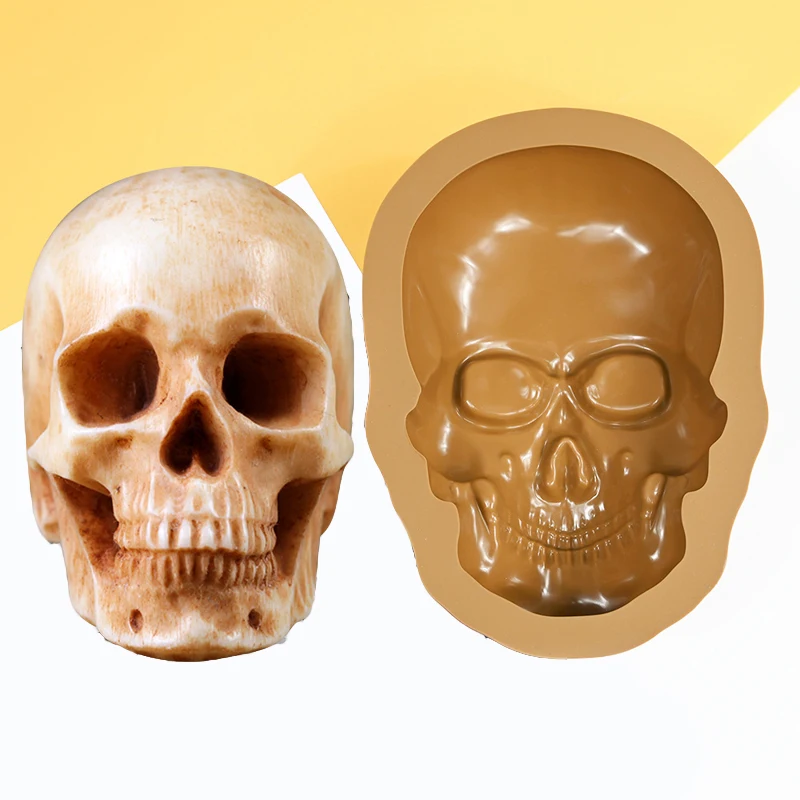 Halloween Horror Mask Design Skull Chocolate Mold Silicone Cake Mold All Saints' Day Kitchen Bakeware Halloween Dessert Tools
