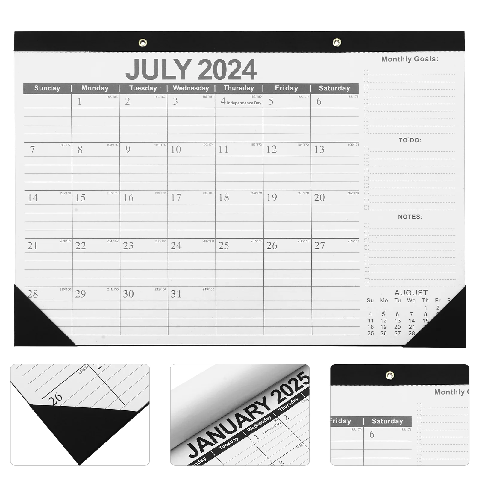 Household Calendar Office Hanging Calendar English Monthly Calendar Office Supply 2024 wall calendar calendar 2024-2025