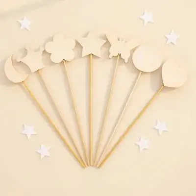 

12Pcs DIY Fairy Wands Wooden Fairy Stick Painting Unfinished Craft for Kids Creative Hand Eye Coordination Birthday Party Decor