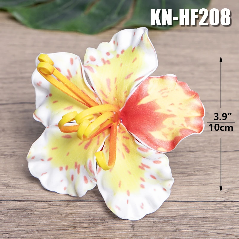 

Wholesale 120pcs Hair Accessories Hair Pick Hibiscus EVA Flower for Hula Dance Girl Women Decoration for Tahitian Dance Costum