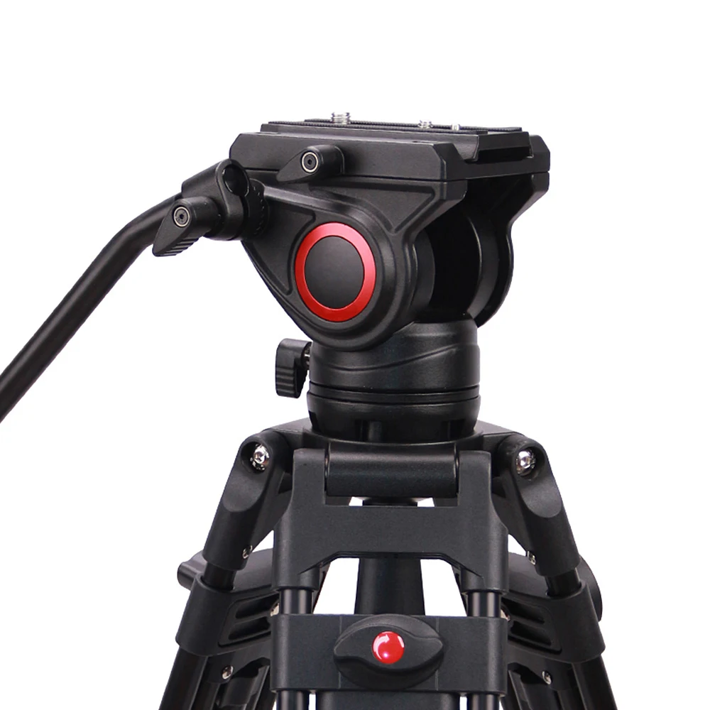 Professional Tripod Aluminum Alloy Panoramic Fluid Damping Head Mobile Camera Video Tripod