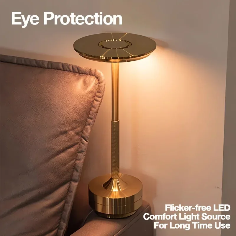 005 Crystal Bar Decoration Table Lamp Bedroom USB Rechargeable Outdoor Table Lamp Atmosphere Restaurant Touch LED Night Light