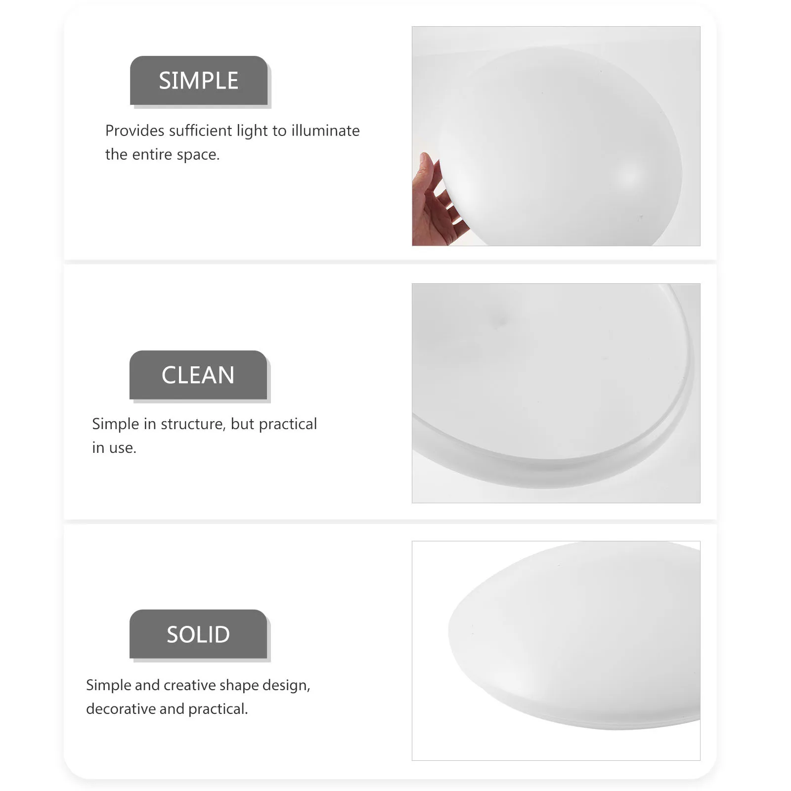 

Ceiling Light Cover Acrylic Round Lampshade Design Bedroom Living Room Office Kitchen Warm Illumination Ceiling