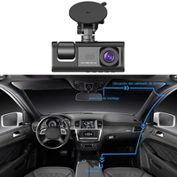 3 Channel Car DVR HD 1080P 3-Lens Dash Cam 2.0 inch IPS Video Recorder Registrator Dashcam Mirror Driving Recorder Night Vision