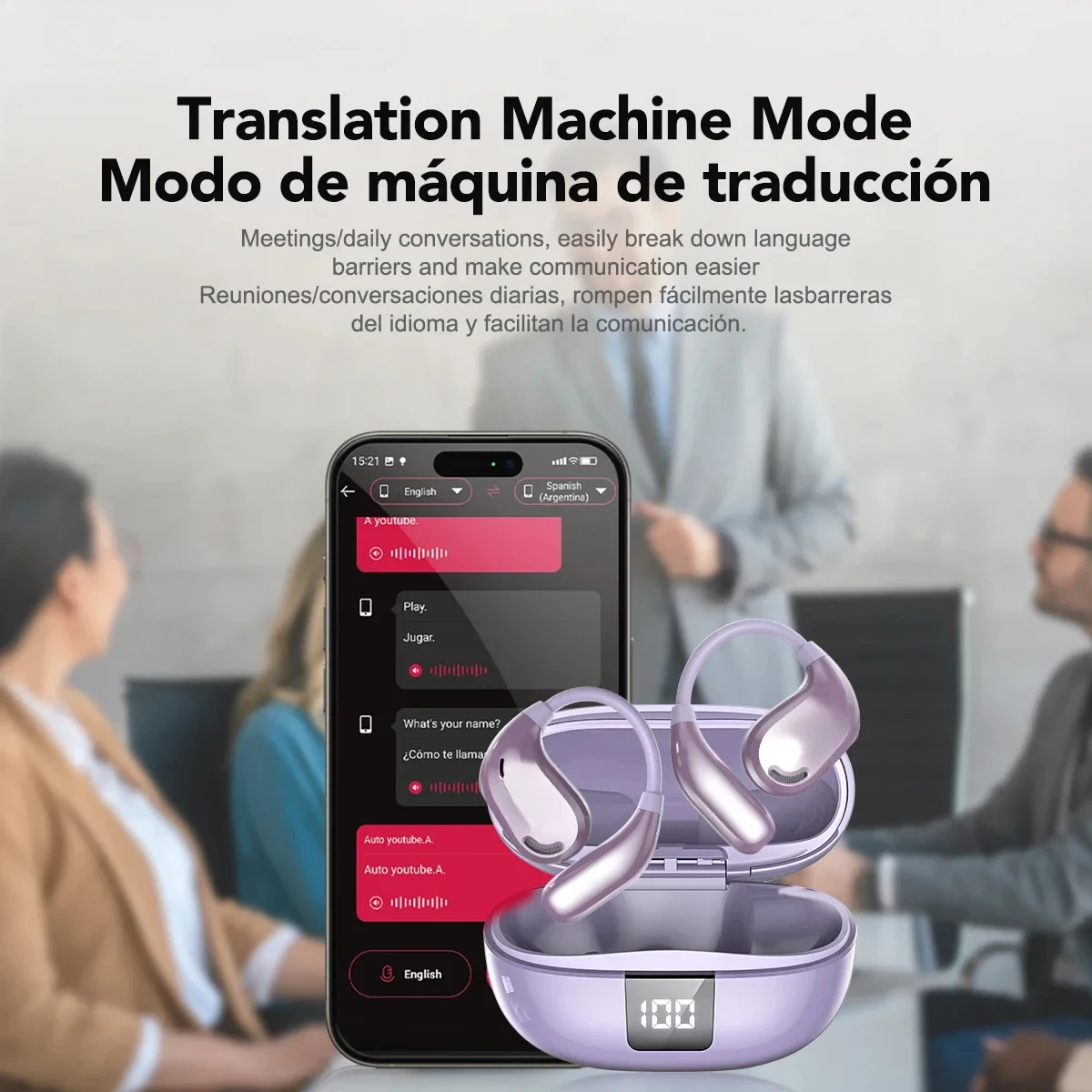 2025 xt66pro fones de ouvido bluetooth novos fones diy app ai tradutor fones sem fio 13 horas exibição longa vida