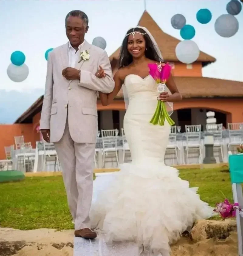 Robes De mariée sirène Vintage personnalisées avec jupes à volants à plusieurs niveaux robes De mariée longues africaines grande taille robes De mariage