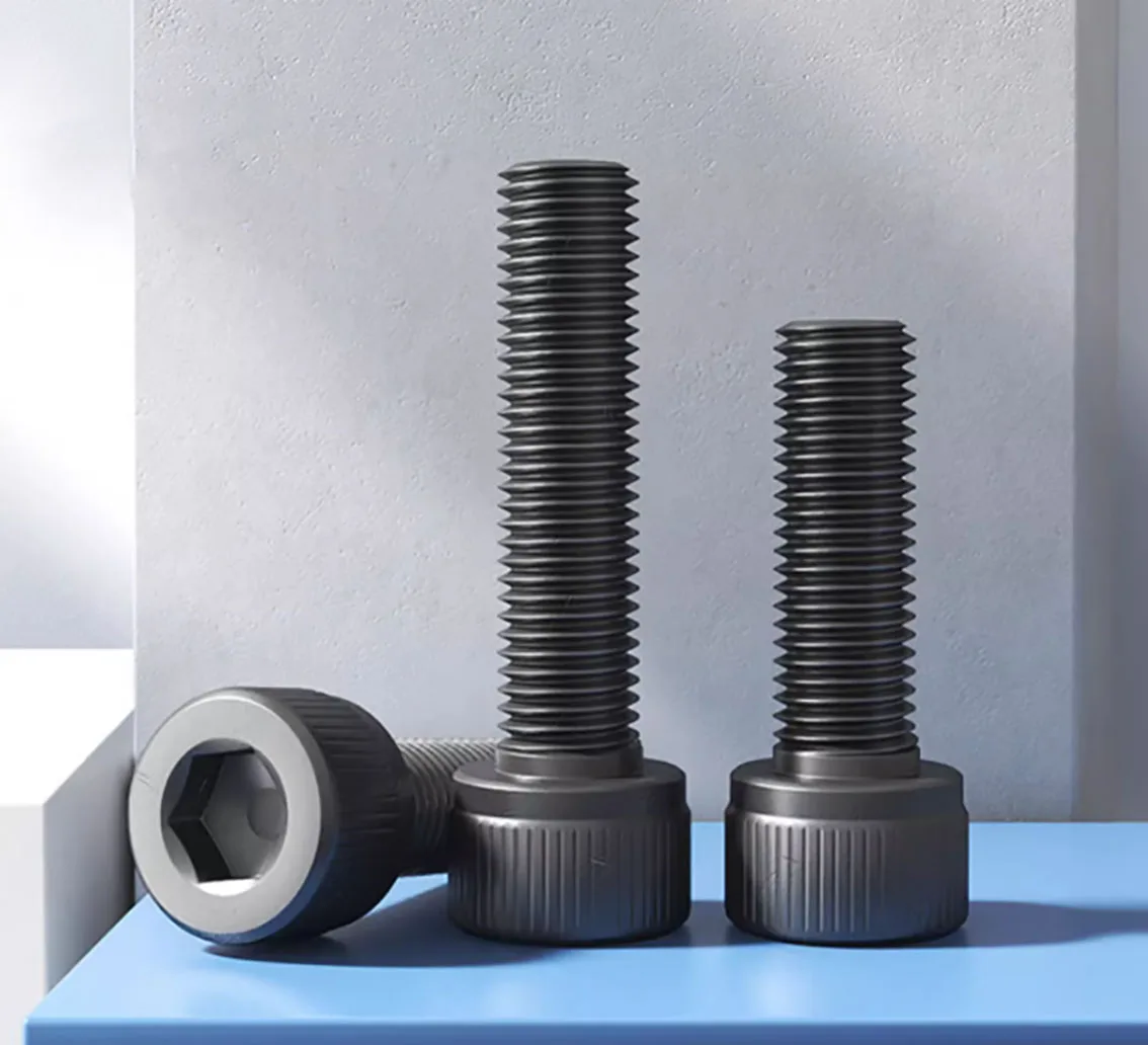 1Pcs M12-M20 Pitch 1.5mm Black Fine Thread Hex Hexagon Socket Head Cap Screws DIN912 Grade 12.9 Carbon Steel Allen Bolts