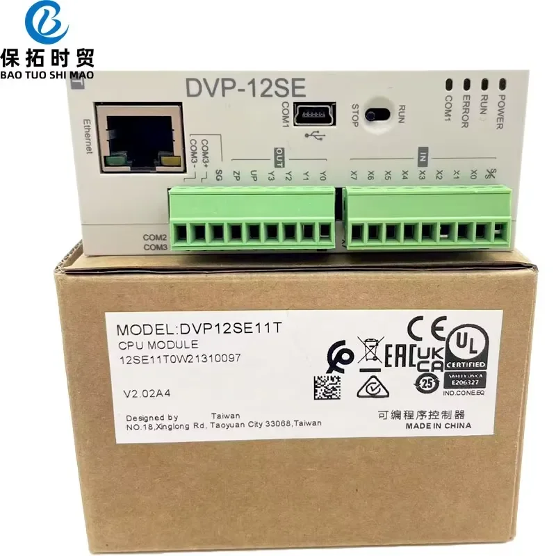 for DVP12SE11T PLC Module 100 Percent New Original Programmable Logic Controller 8DI 4DO 24VDC Industrial Automation