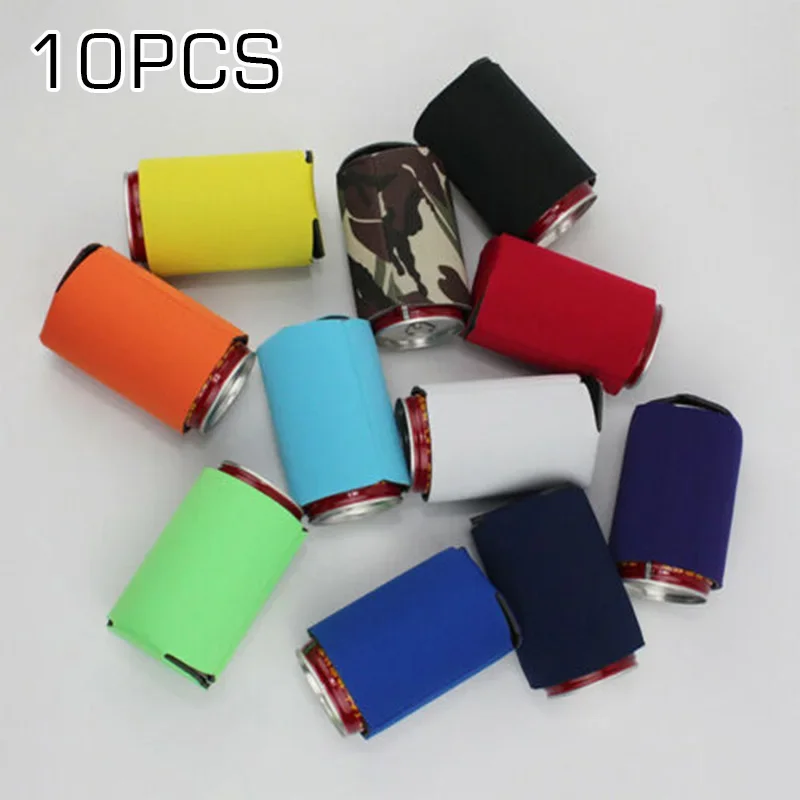 10pcs 13*10CM Hydro Flask Sleeve Bottle Cup Cover Camping Cola Beer Can Cover Water Bottle Sleeve Silicone Holder Can Cooler