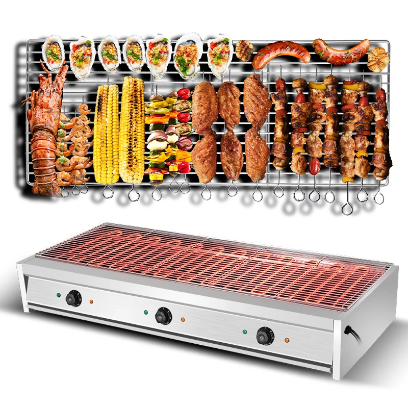 

Большая электрическая гриль-машина для барбекю, коммерческая машина для ресторана или магазина быстрого питания для барбекю