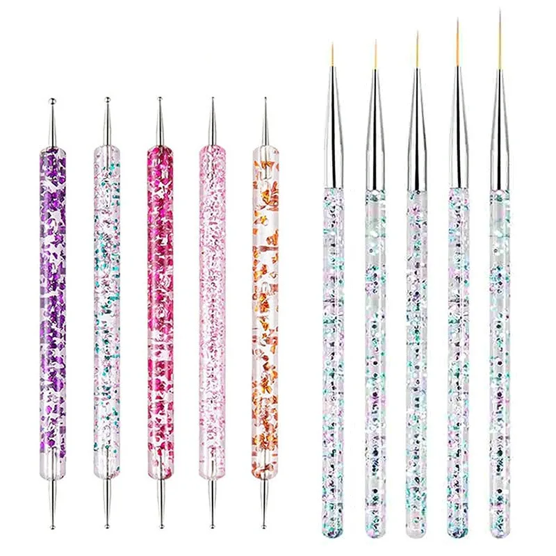 

8/10/13/15Pcs/lot Nail Art Brushes Set Nail Pen Set Nail Art Liner Brush Nail Art Rhinestones Jewelry Accessories Pen Manicure