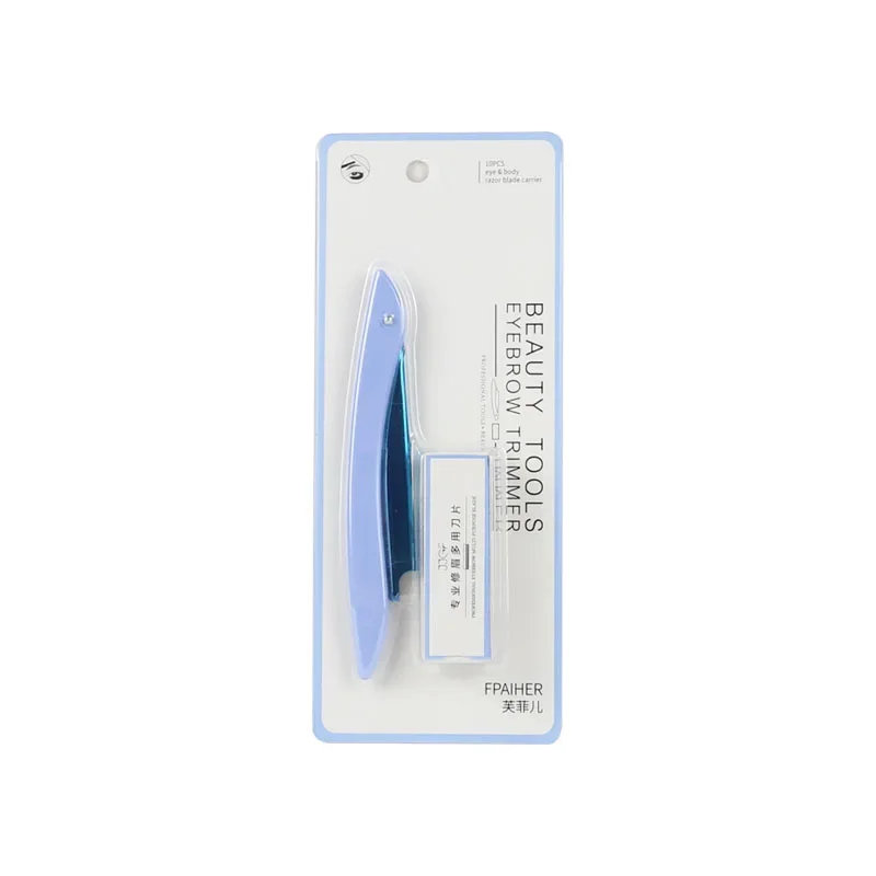 Porte-couteau pliant Eyeblogug, couteau de rasage et de coupe de cheveux, livré avec un ensemble de 10 outils de beauté