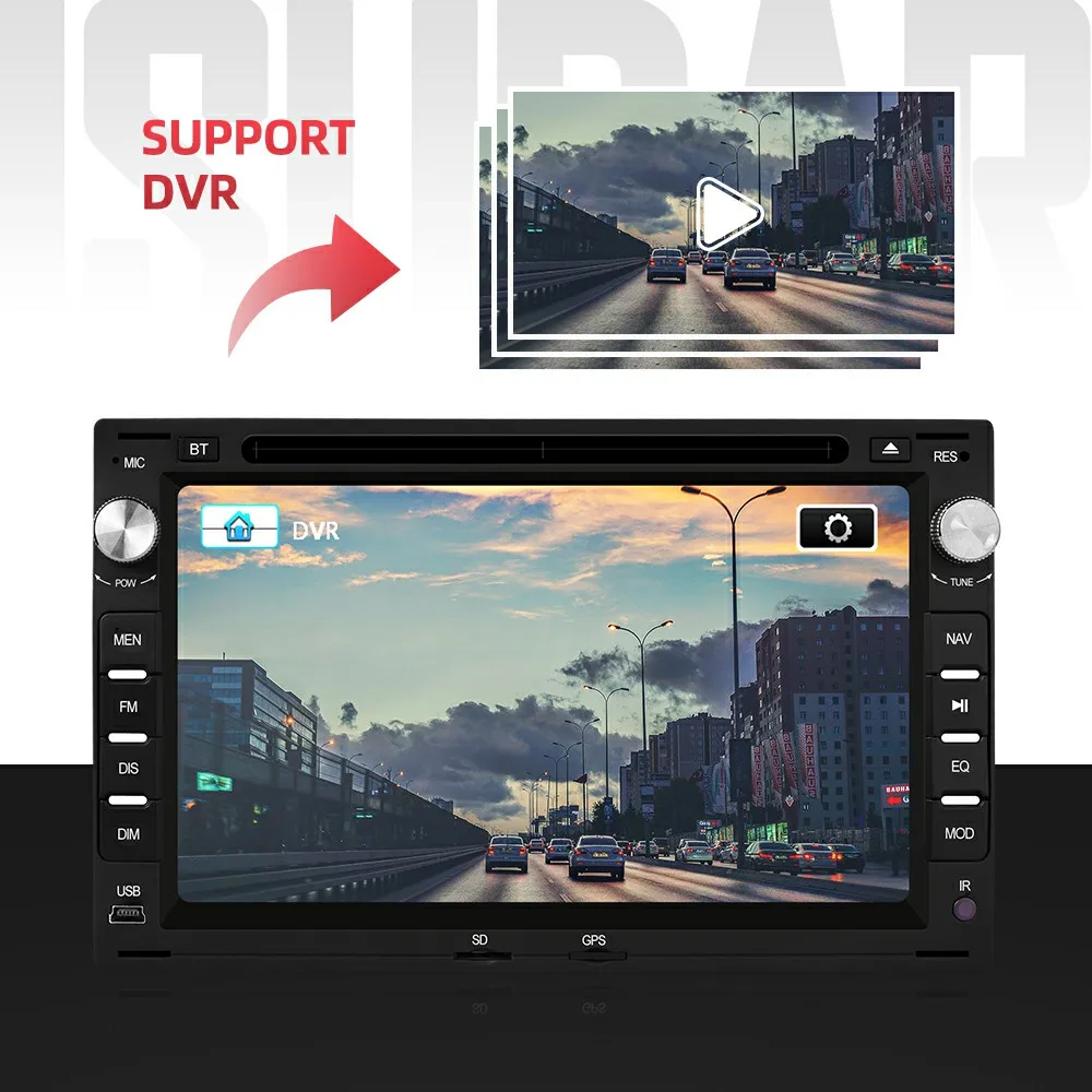 Isudar Auto Multimedia-Player GPS 2 Din 7 Zoll Für VW/Volkswagen/PASSAT/B5/MK5/GOLF/POLO/TRANSPORTER Radio fm BT 1080P Ipod Karte