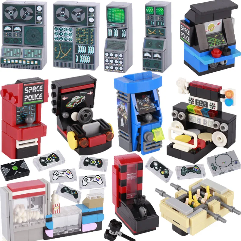 Building Blocks Technical Mini Bricks Figures Gifts Toys Game Console Computer Controller Popcorn Vegetables Package Mini Bricks